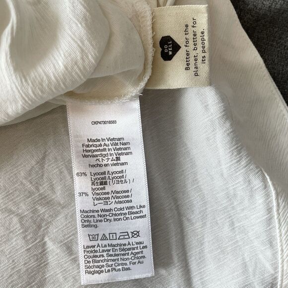 Madewell Lusterweave Hartfield Crop Shirt in Lighthouse White Womens Size XL - Picture 9 of 10